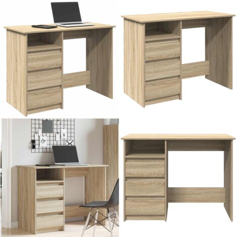 Escritorio de madera de ingeniería roble Sonoma 102x50x75 cm - Escritorio de oficina - Escritorio de estudio