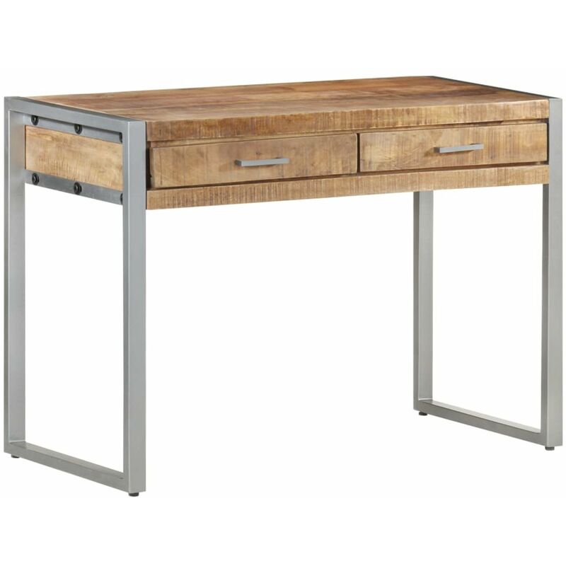 

Escritorio de madera de mango rugosa 108x50x75 cm