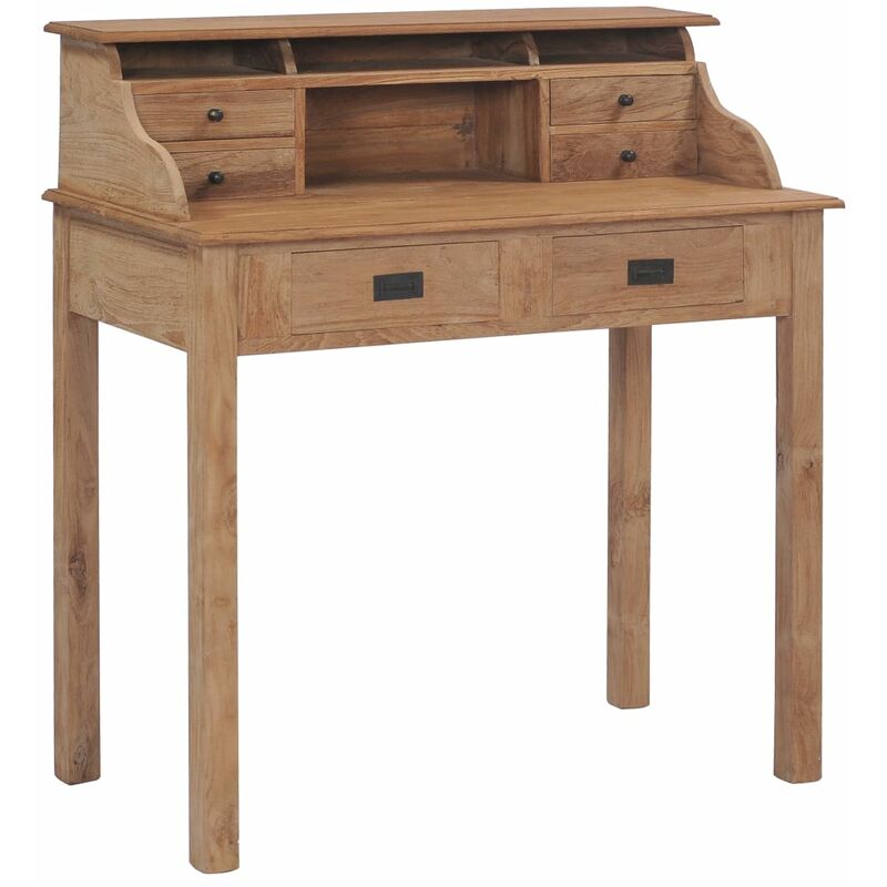 

Escritorio de madera de teca maciza 90x50x100 cm