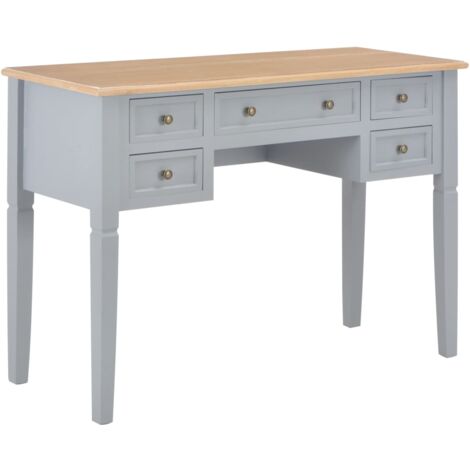 Escritorio de madera gris 109,5x45x77,5 cm vidaXL