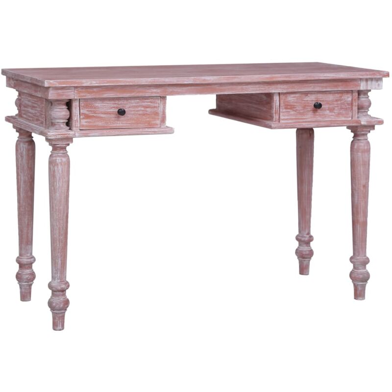 

vidaXL Escritorio de madera maciza de caoba 120x50x78 cm - Marrón