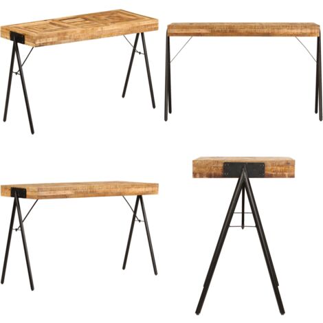 Escritorio de madera maciza de mango 118x50x75 cm - Madera maciza - Mesa de mango