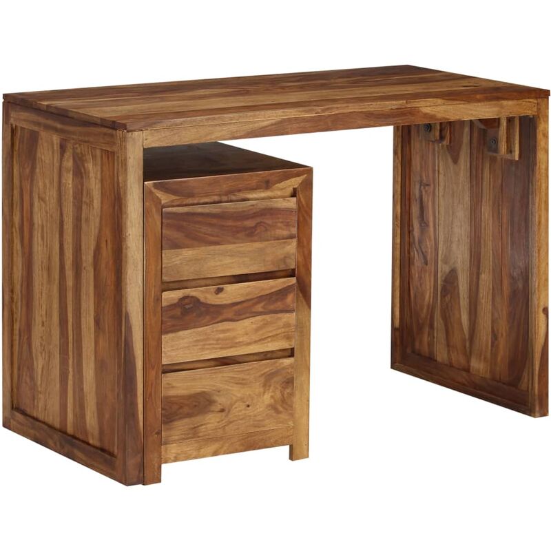 

Escritorio de madera maciza de sheesham 110x55x76 cm - Marrón