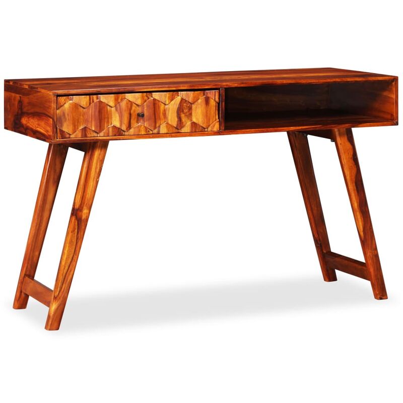 

Escritorio de madera maciza de sheesham 118x50x76 cm - Marrón