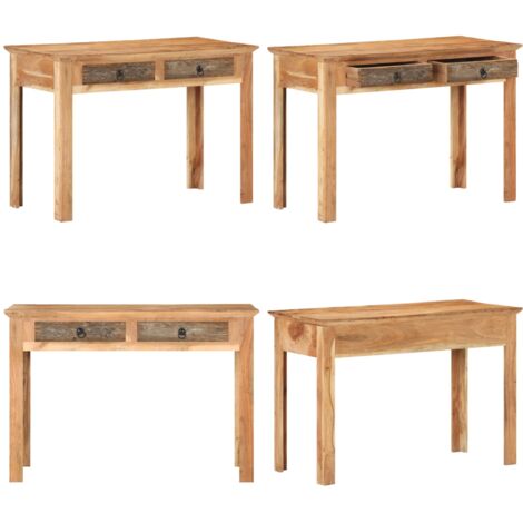 Escritorio de madera maciza reciclada 110x50x75 cm - Madera reciclada - Madera maciza
