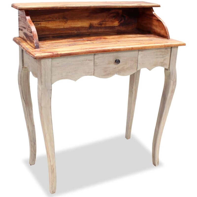

Escritorio de madera maciza reciclada 80x40x92 cm - Marrón