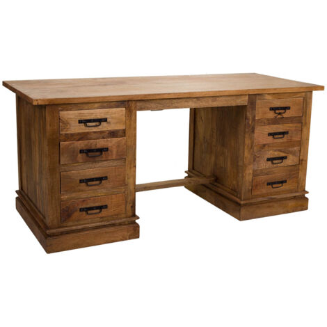 Escritorio de madera marrón 180x75x80