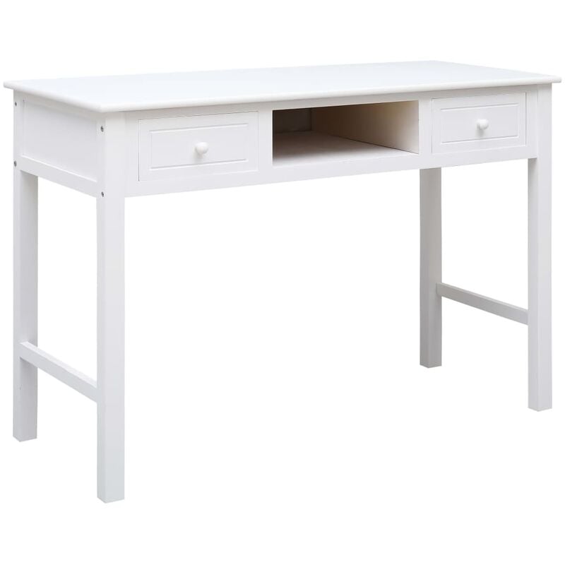 

vidaXL Madera Escritorio 110x45x76 cm Blanco - Blanco