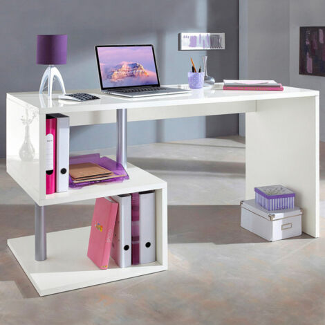 Escritorio de oficina de diseño moderno 140x60 blanco Bolg