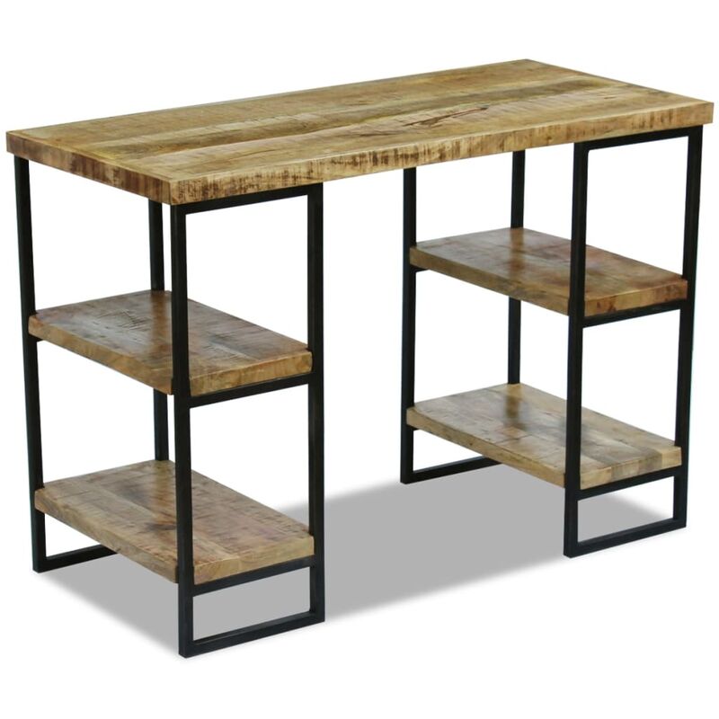 

Escritorio de oficina madera de mango 110x50x76 cm - Marrón