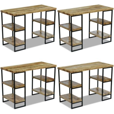 Escritorio de oficina madera de mango 110x50x76 cm - Madera de mango - Mesa de oficina