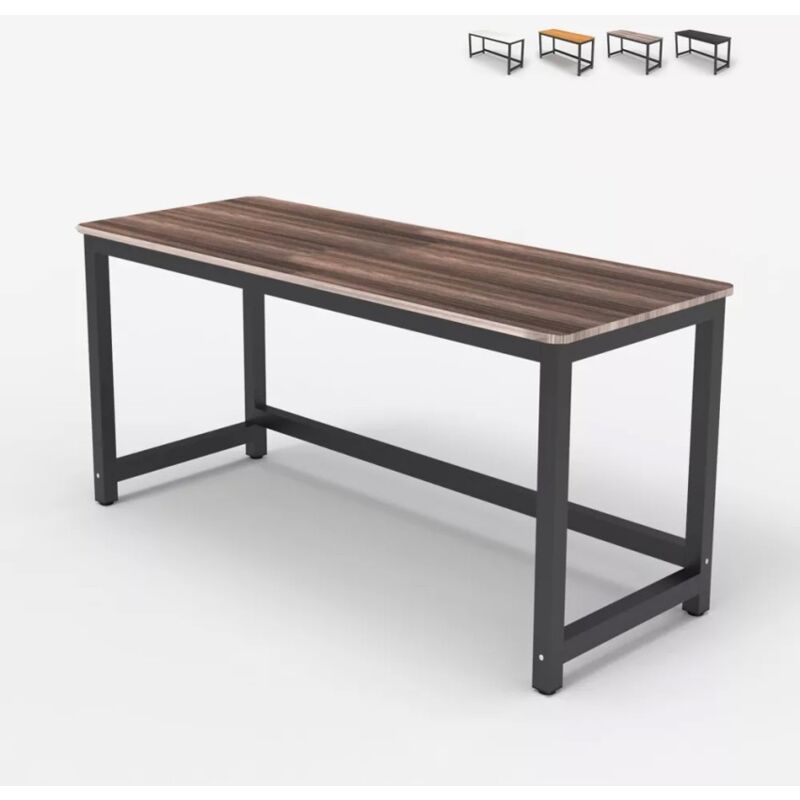 

Office24 - Escritorio de oficina rectangular 120x60cm moderno y negro Bridgeblack 120 | Color: Marrón Nuez