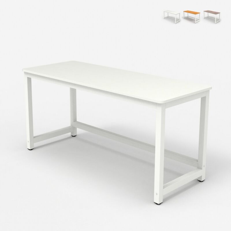 

Office24 - Escritorio de oficina rectangular de madera 120x60cm moderno blanco Bridgewhite 120 | Color: Blanco