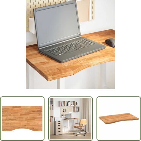 Escritorio de roble -  Tablero escritorio rectangular madera maciza roble marrón claro