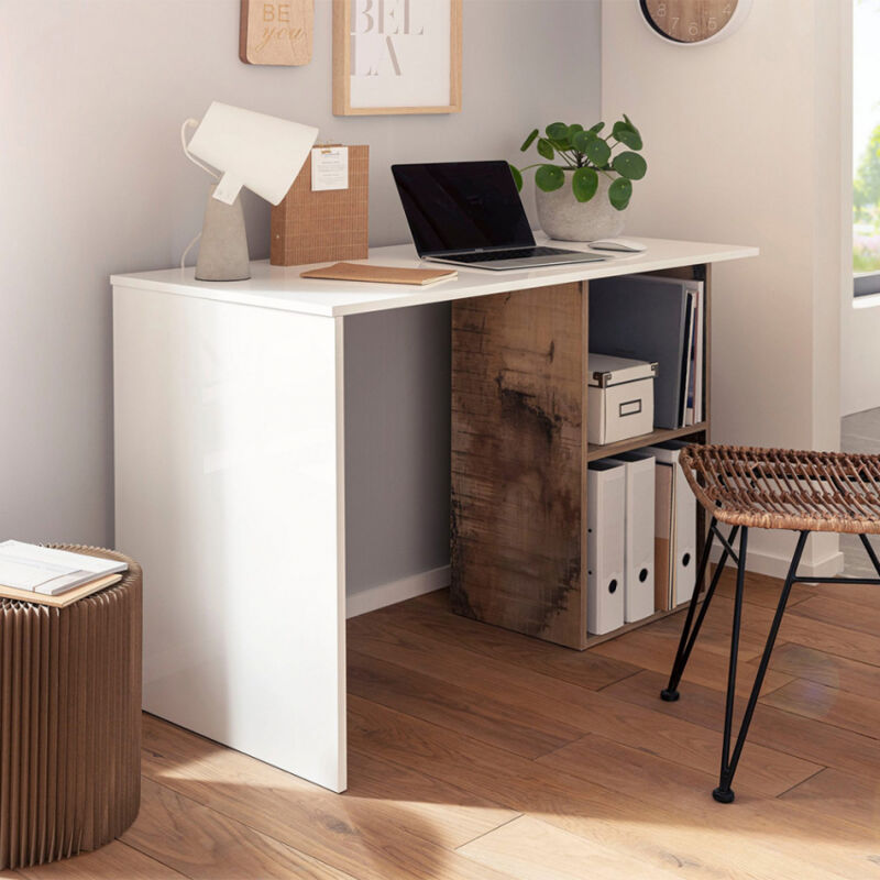 

Escritorio diseño innovador 110 x 50 cm casa smart working oficina Conti Acero
