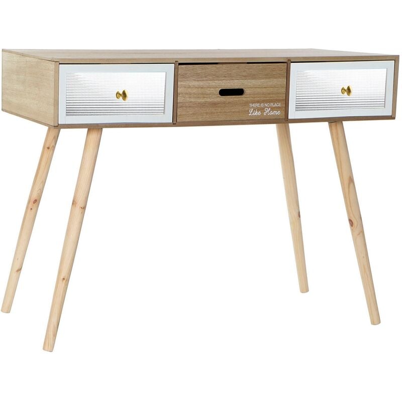 

Escritorio DKD Home Decor Blanco Marrón Madera (100 x 50 x 76 cm)