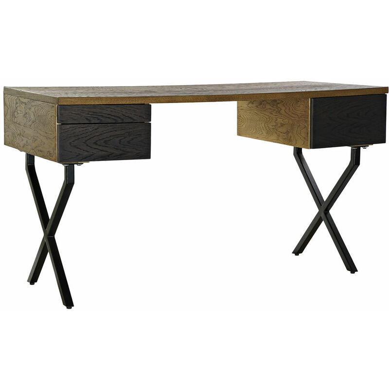 

Escritorio DKD Home Decor Metal Roble Marrón oscuro (140 x 60 x 77 cm)