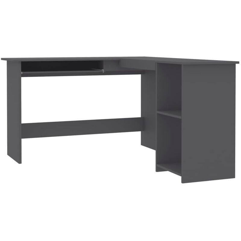 

Escritorio en Forma de L Aglomerado 120x140x75 cm Gris - Gris - Vidaxl