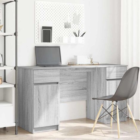 Escritorio Gris  140 x 49 x 76 cm Madera contrachapada