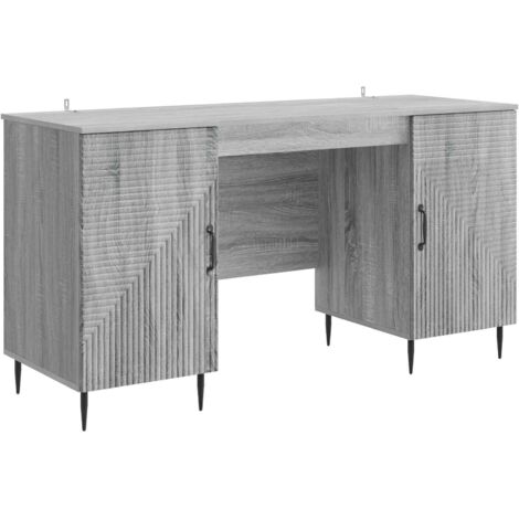 Escritorio Gris  142,5 x 50 x 75 cm Madera de Ingeniería