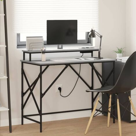 Escritorio Gris sonoma 100 x 50 x 86.5 cm Madera contrachapada vidaXL