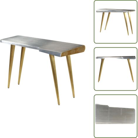Escritorio industrial - vidaXL Escritorio con estilo de aviador vintage 120x60x76 cm - Madera de mango