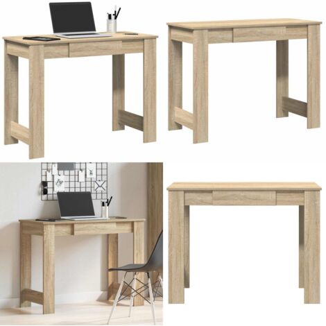 Escritorio madera contrachapada color roble sonoma 100x45x75 cm - Escritorio de oficina - Escritorio de estudio