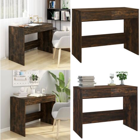 Escritorio madera de ingeniería roble ahumado 101x50x76,5 cm - Mesa de estudio - Escritorio de oficina