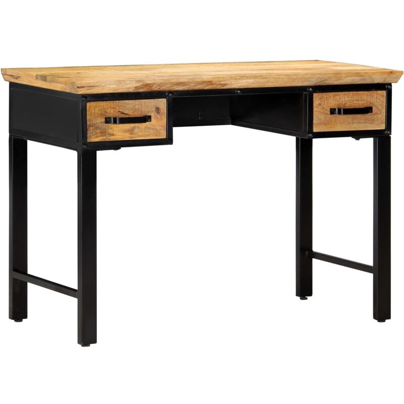 

Asupermall - Escritorio madera de mango maciza 110x50x76 cm