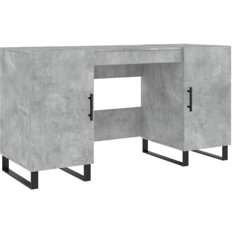 Escritorio mesa estación de trabajo mueble ordenador estudio 140 x 50 x 75 cm madera de ingeniería gris 020023841