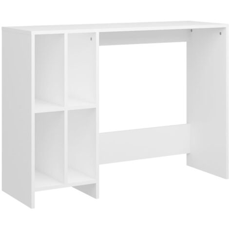 Escritorio mesa puesto de trabajo muebles de ordenador ordenador portátil estudio madera contrachapada blanco 020023756