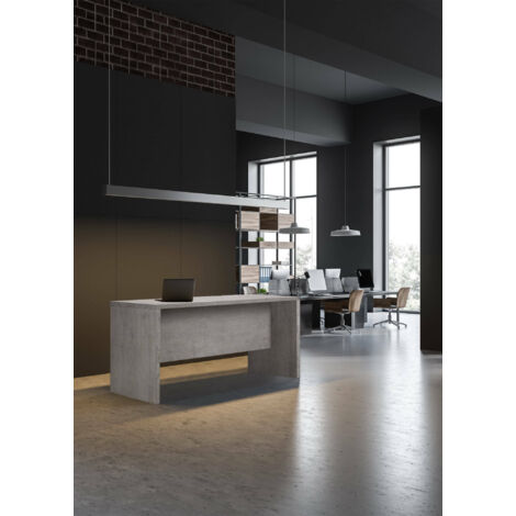 Escritorio moderno en madera Beton Cemento 180x69x h76 cm
