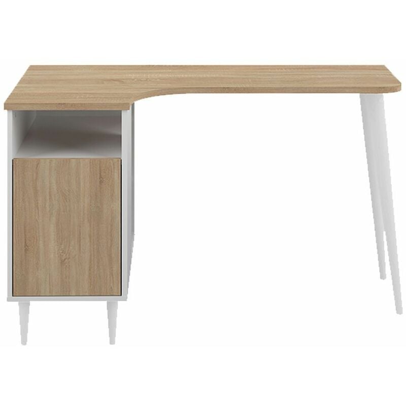 

Escritorio NOOK blanco y roble natural, 119.7 x 66.9 x 76.2 - blanco y roble natural