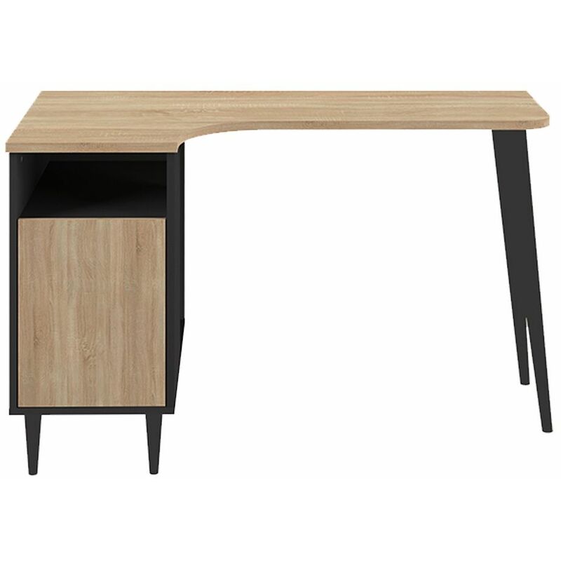 

Temahome - Escritorio NOOK negro y roble natural, 119.7 x 66.9 x 76.2 - negro y roble natural