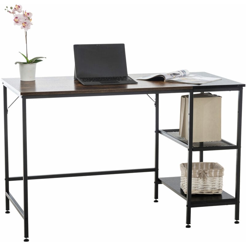

Escritorio Oviedo de madera con estante Negro/marrón