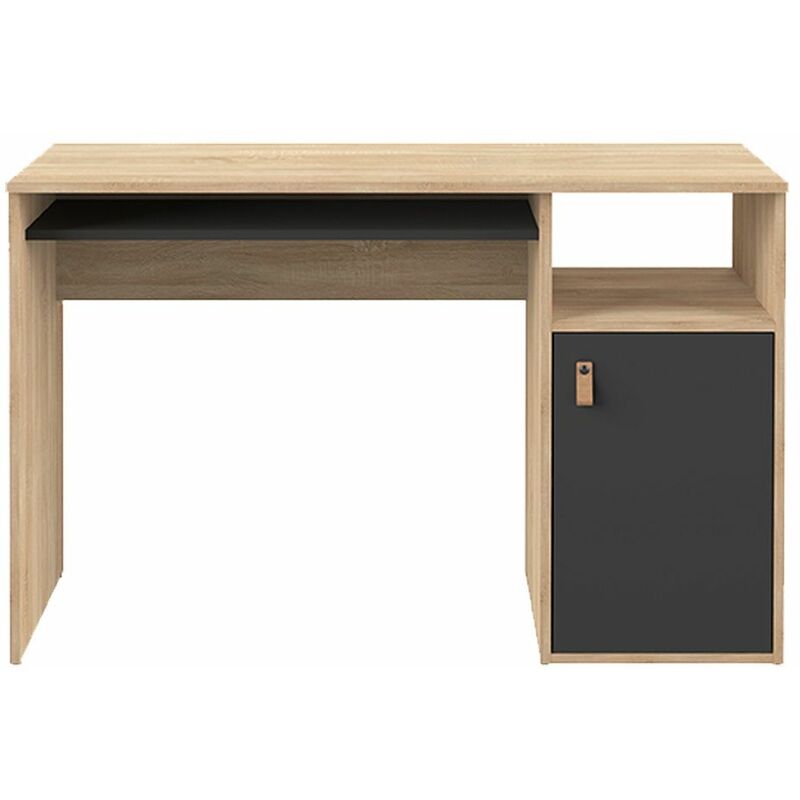 

Escritorio OXFORD roble natural y negro, 115 x 50 x 75.5 - roble natural y negro