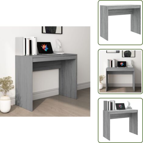 Escritorio para estudio - vidaXL Escritorio de madera contrachapada gris Sonoma 90x40x72 cm - Escritorio para oficina