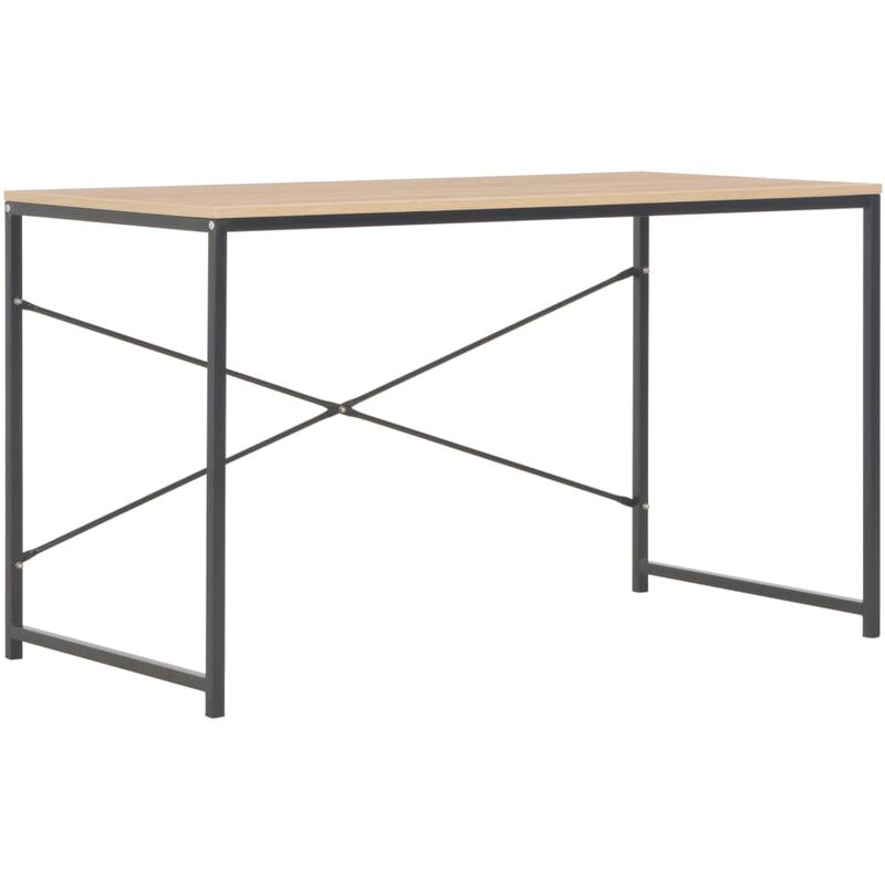 

Escritorio para Ordenador Negro y Roble 120x60x70 cm - Negro - Vidaxl