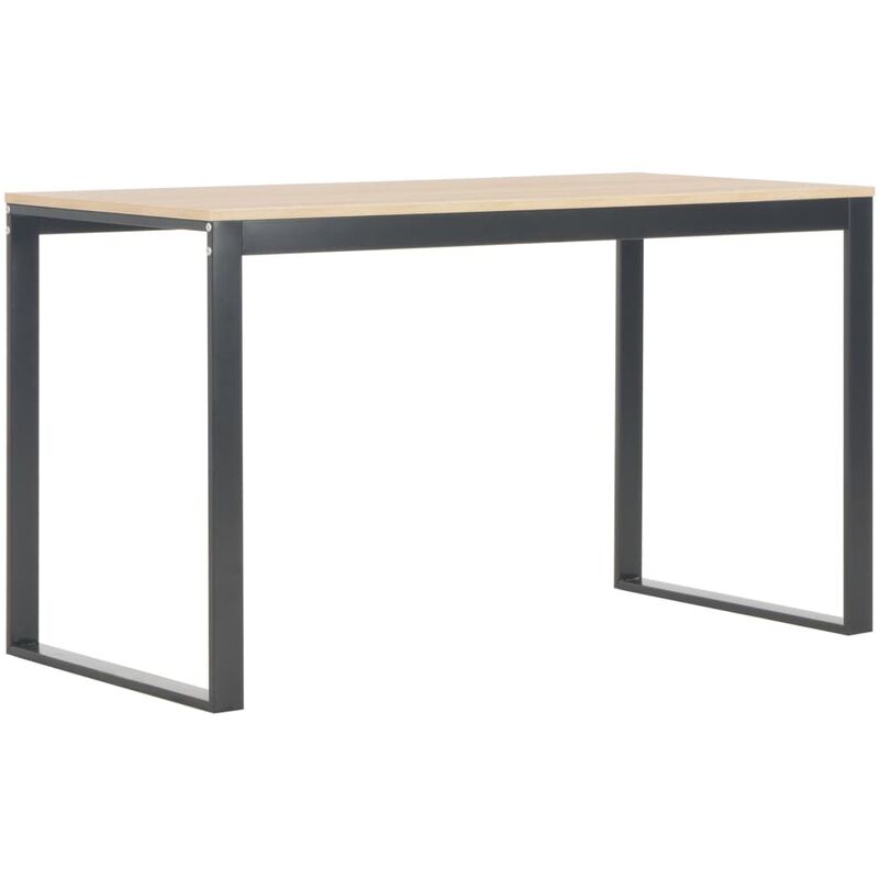 

vidaXL Escritorio para Ordenador 120x60x70 cm Color Roble y Negro - Negro