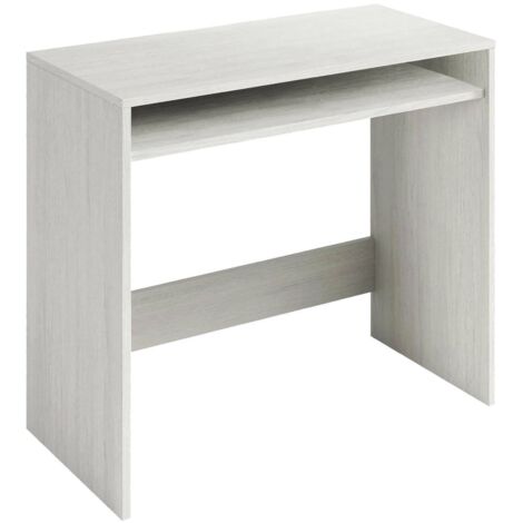 Escritorio para ordenador pequeño blanco con compartimento cm 79 x 43 x 78 h