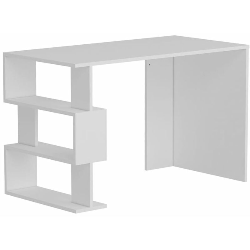 

Home Mania - Homemania Escritorio de ordenador Patara 120x60x75 cm blanco - Blanco