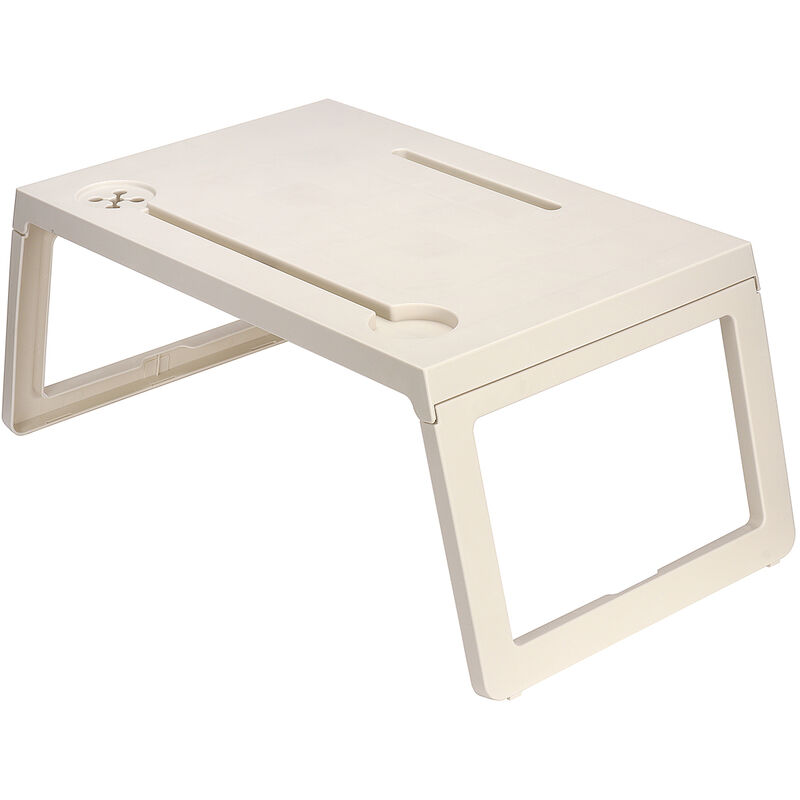 

Escritorio Plegable,Móvil sobre Cama 55x36cm, Mesa Perezosa de Cama para Hogar, Beige