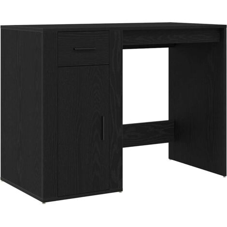 Escritorio Roble Negro 100 x 49 x 75 cm Madera contrachapada vidaXL