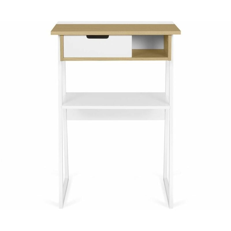 

Escritorio SPACE roble natural y blanco, 101.6 x 50.8 x 71 - roble natural y blanco