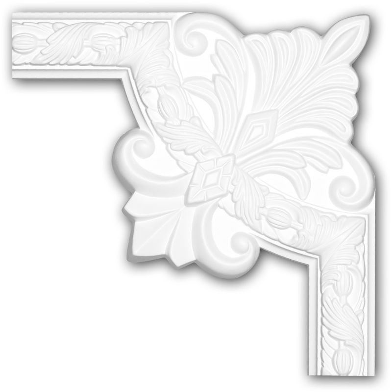 

Profhome Decor - Escuadra 152283 Profhome Elemento decorativo estilo Rócoco Barroco blanco