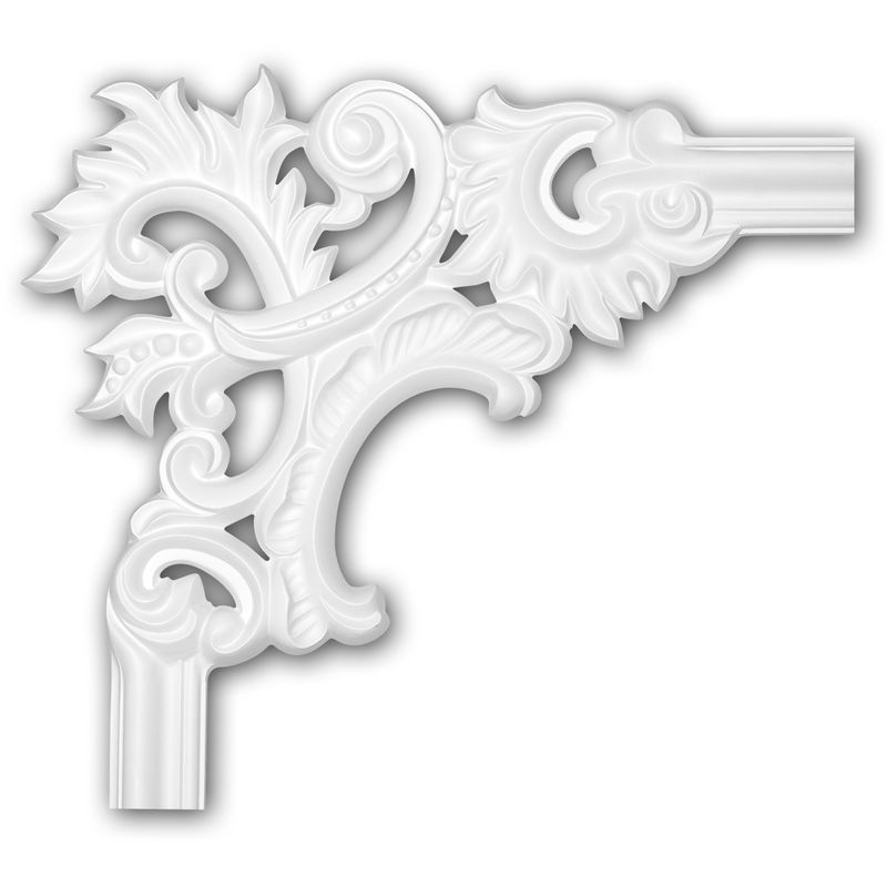 

Profhome Decor - Escuadra 152299 Profhome Elemento decorativo estilo Rócoco Barroco blanco