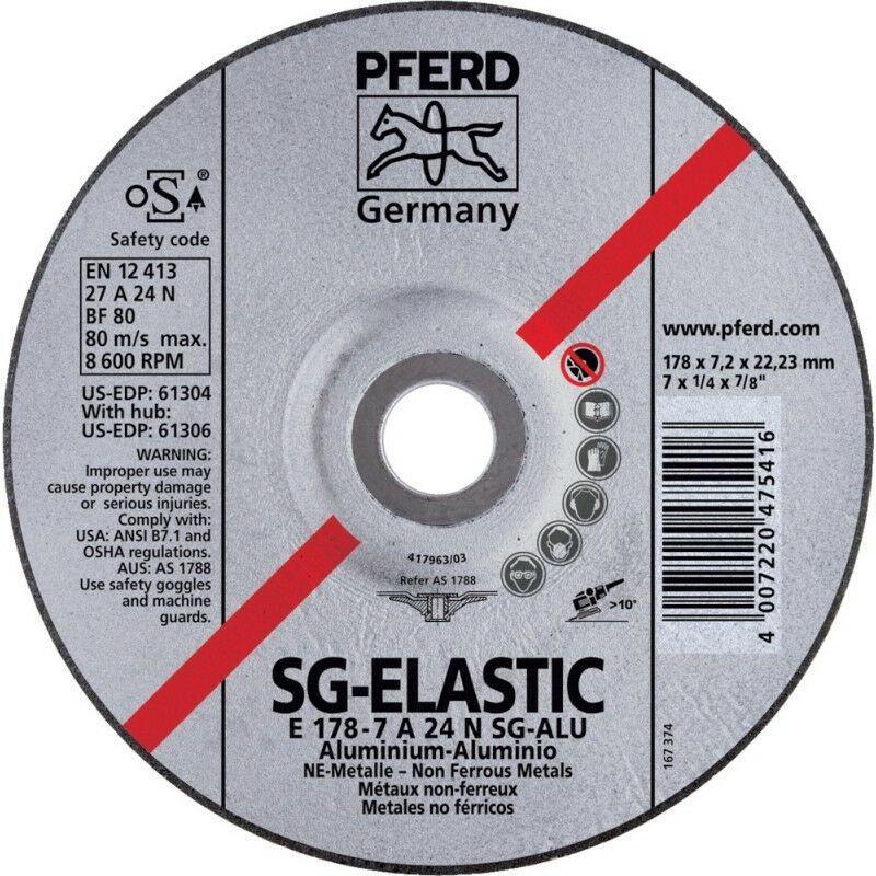 

Disco de separación A24NSG Alu178x7, 2mm. Caballo