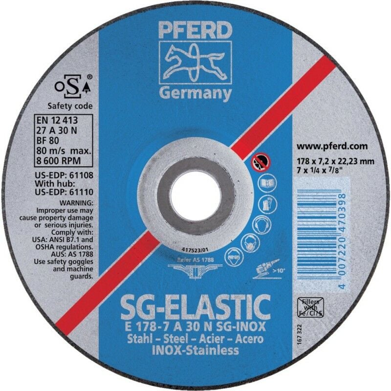 

Disco de separación A30NSG V2A115x 7.2 mm. Caballo