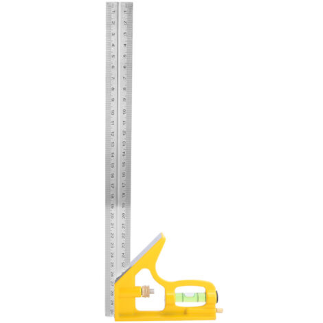 Escuadra angular combinada ajustable de acero inoxidable, modelo A10D09, 300 mm con base de zinc.