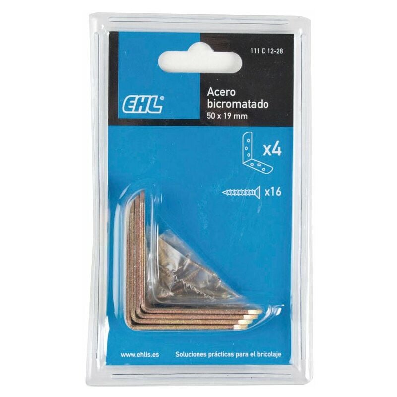 

Escuadra Angulo Bicr. 60Mm 4 Uds. Ehl